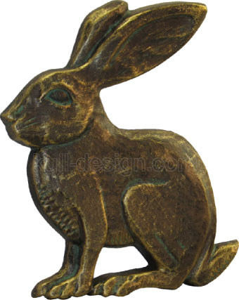 hase sitzend halbplastisch