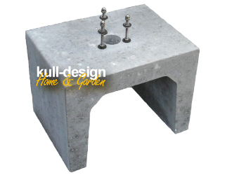 edelstahlbrunnen garten fundament