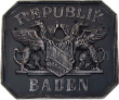 wappen republik baden gussplatte
ofen kamin