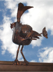dachrinnenfigur kupferrabe