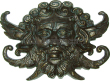 wandschmuck maske sonnengott