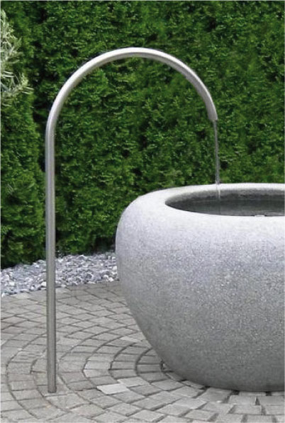 edelstahl garten brunnen 
