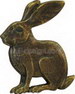 hase sitzend halbplastisch
