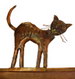 dachrinnenfigur kupferkatze