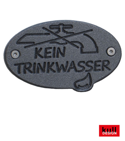 Schild Kein Trinkwasser Oval