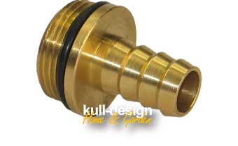 Brass hose nozzle for garden hose