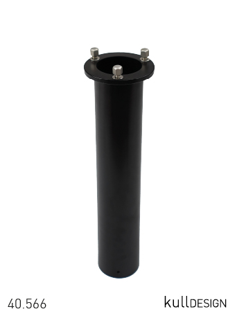 Edelstahl Eingrabsockel 40 cm mit Flansch und 3 Schrauben für die Wasserzapfsäule und Strompylon