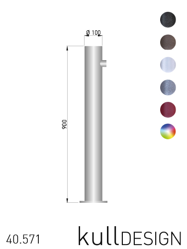 Edelstahl Wasserzapfsäule D= 10 cm, Höhe 90 cm mit Anschluss oben für Wasserhahn.Diesen bitte gesondert bestellen-auswählen.<br> Idealer Wasserspender für Garten, Park und Friedhof.