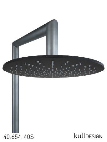 Stainless steel effervescent plate black powdered 400 mm round