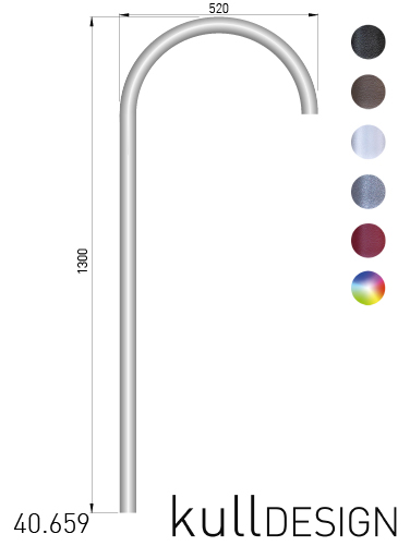 Edelstahl Rohrbogen ø 42 mm für Gartenbrunnen. Oben 180 Grad halbkreisförmig gebogen, somit ist der Wasseraustritt vorne senkrecht nach unten. Ein Absperrventil und Bodenplatte kann eingebaut werden.