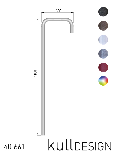 Edelstahl Rohrstele ø 30 mm für Gartenbrunnen. Oben 2x 90 Grad gebogen, somit ist der Wasseraustritt vorne senkrecht nach unten. Ein Absperrventil und Bodenplatte kann eingebaut werden.