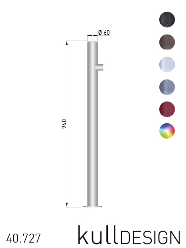 Wasserzapfstelle ø6 cm, Höhe 96 cm, Edelstahl matt