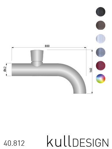 Wasserhahn aus Edelstahl mit besonders langer Ausladung