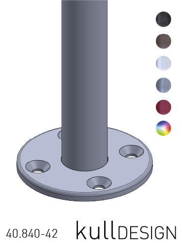 mounting plate for pipe Ø 42 mm