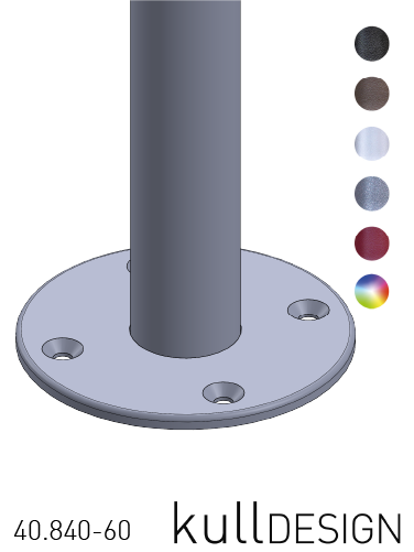 Montageplatte für Rohr Ø 60 mm