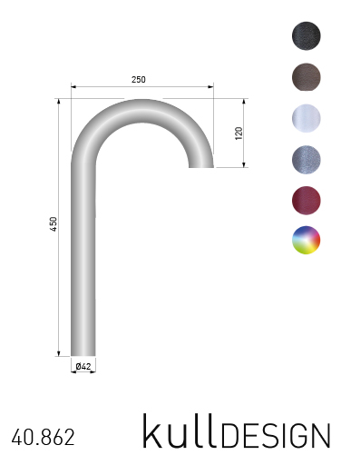 Stand spout in stainless steel as well spout or faucet