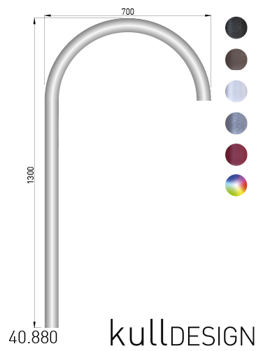 Edelstahl Bogen ø 60 mm für Gartenbrunnen. Oben 180 Grad halbkreisförmig gebogen, Ausladung 70 cm somit ist der Wasseraustritt vorne senkrecht nach unten. Ein Absperrventil und Bodenplatte kann eingebaut werden.

