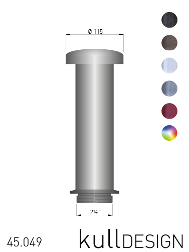 Overflow - stand pipe for well trough with mushroom cap and connection thread 2 1/2