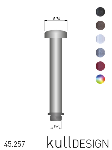 Overflow standpipe for wells and troughs with connecting thread 5/4 inches and top with mushroom cap. quality made in bruchsal- germany