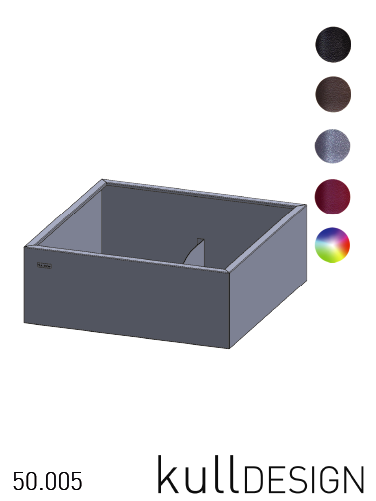 Pflanzgefäß 149X149X55 Edelstahl gepulvert