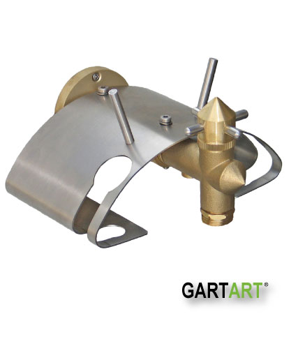 Stainless steel wall bracket with hose faucet