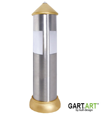 Edelstahl Lichtpoller für Wege und Garten von Gart+Art - Sie bekommen dies im <B>kull-design</b> shop!