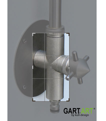 Gart+Art® base body to wall shower in stainless steel look