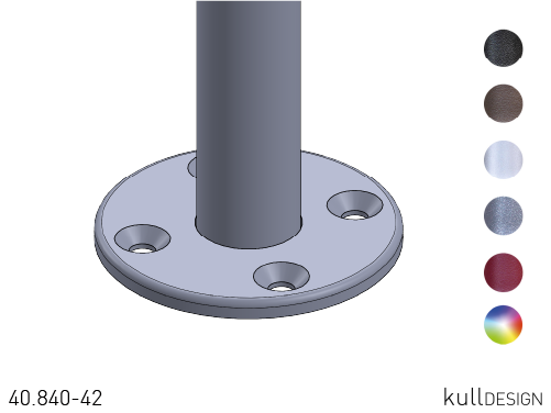 Montageplatte für Rohr Ø 42 mm