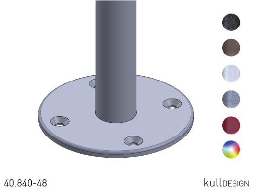 mounting plate for pipe Ø 48 mm