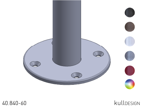 mounting plate for pipe Ø 60 mm